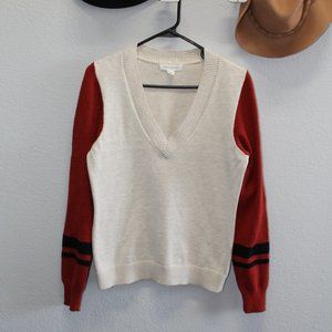 Treasure and Bond Oatmeal and Orange Sweater